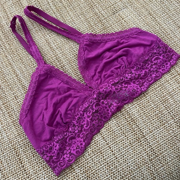Soma Triangle Lace Trim Bralette Size XL - Picture 1 of 4
